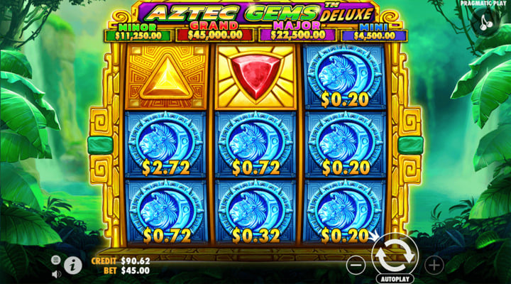 Aztec Gems Deluxe Slot Screenshot